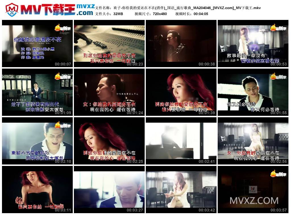 欢子-你给我的爱还在不在(消伴)_国语_流行歌曲_MA204046
